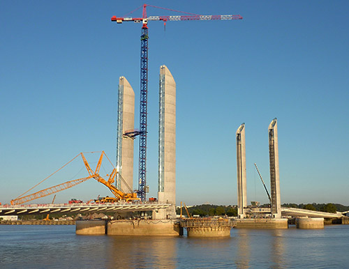 Le chantier du pont en 2012