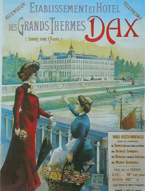 Vieille publicité des thermes de Dax