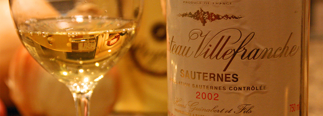 Bouteille de sauternes