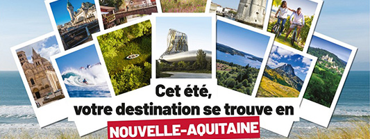 affiche campagne promotionnelle tourisme en nouvelle aquitaine