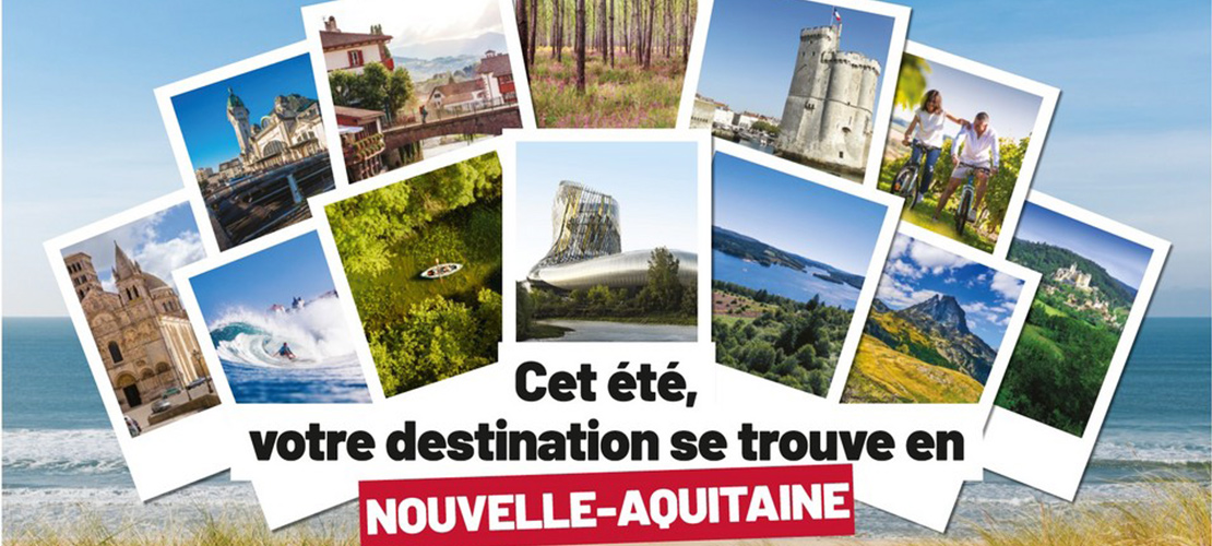 affiche de prmotion touristique de la nouvelle aquitaine