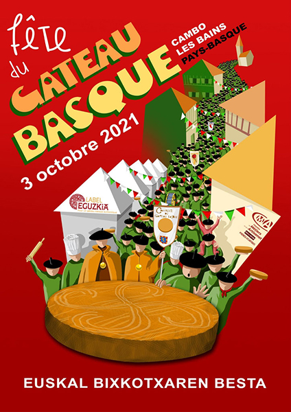 affiche de la fête du gâteau basque 2021