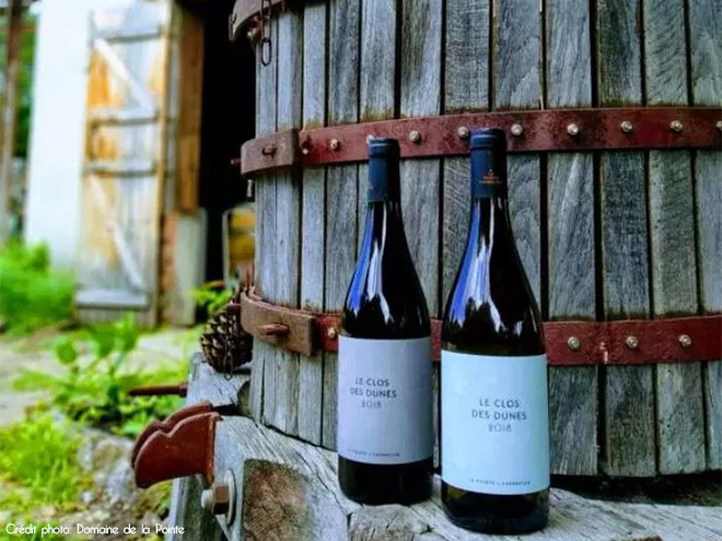 Bouteilles de vin de sable
