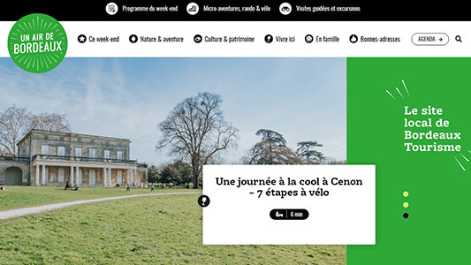 capture d'écran du site un air de bordeaux